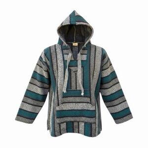 Classic Mexican Baja Poncho Hoodie size: Adult LARGE
